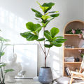 77-135cm (53.1in) Artificial Fiddle Leaf Ficus Fig Plant for Outdoor Courtyard Garden Balcony Indoor Home and Office Decoration. 