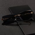 1pc Rimless Sunglasses Rectangle Women Men Shades Small Square Sun Glasses For Female Male Beach Vacation Travel Eyewear.
