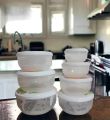 Food Container Bowl Microwave Safe BPA Free Plastic Bowl - 4 Pcs Set Storage Jar, Box, Multipurpose Bowl Fine Quality - Fresh Keeping Bowl Set. 