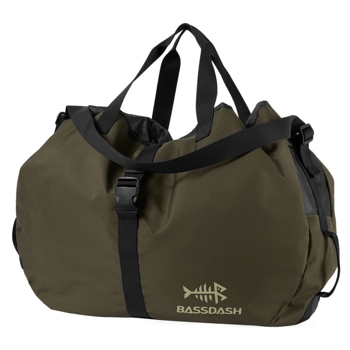 BASSDASH Wader Bag Foldable with Changing Mat Shoulder Strap Handles Mesh Boot Storage for Fishing Travel Hunting Hiking FP08