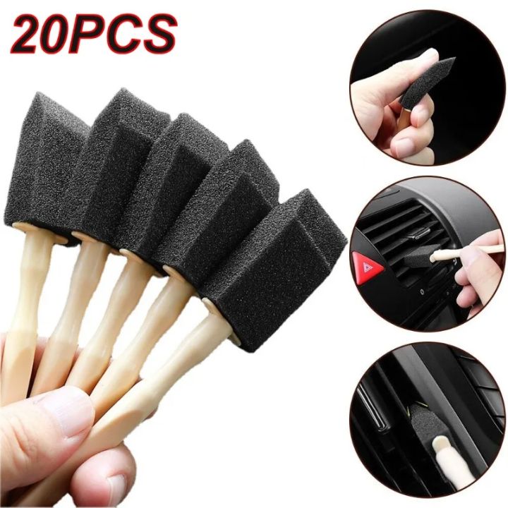 1/20pcs Car Interior Air Outlet Cleaning Sponge Brush Interior