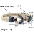 Fashion Rope Bracelet Men Double Layer Outdoor Camping Braclet Homme Accessories Survival Paracord Braslet Gift For Him. 