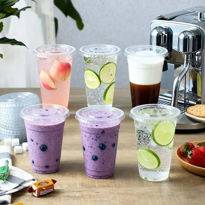 50PCS%20Disposable%20Transparent%20Cups%20Plastic%20Cups%20Lids%20Transparent%20Party%20Weddings%20Holidays%20Coffee%20Milkshakes%20Cold%20Drinks%20-%20Image%203