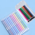 24/12PCS/Box Color Gel Pen Refill Set Kawaii 0.5mm Candy Colors Ballpoint Pens Student Office Writing Pens School Stationery. 