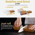 Rolling Knife Sharpener Magnetic Knife Holder Diamond Sharpening Stone Kit with 15 and 20 Degrees Angle Roller Kitchen Accessory. 