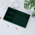 Jewelry Organizer Velvet Jewelry Storage Tray Display Ring Bracelet Necklace Storage Box Showcase Drawer Organizer Trays-Green. 