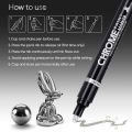 1pc Golden Silver Crome Marker Paint  Metallic Marker Pen Metal Waterproof Permanent Paint Marker Pens Oil Based for DIY Epoxy Resin Molds Arts Crafts Painting Calligraphy. 