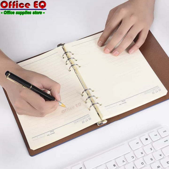 Notebook%20Journal%20file%20folder%20binder%20loop%20snake%20bone%20skin%20book%20detachable%20face%20thick%20leather%20book%20A5%20ready%20to%20ship%20-%20Image%208