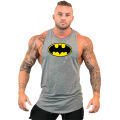Bodybuilding and fitness summer men's cute and creative teeth printed muscle sportswear sweatshirt sleeveless refreshing vest. 