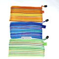 Net Lining Zipper Pouches (2 Pcs Multicolour) - Geometry Pouch - Makeup Pouch - Pencil Pouch - Storage Pouch - Portable Pouch - For Students, Kids, Girls, Boys & Women. 