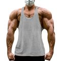 Summer Cotton Bodybuilding Muscle Stringer Tank Top Men Fitness Workout Y BACK Vest.