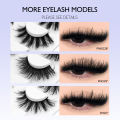 Lasvirey Fluffy Eyelashes Thick Cat Eye Lashes 8D Fluffy Volume Lashes Dramatic Thick Fluffy Full Strip Lashes Extension Makeup.