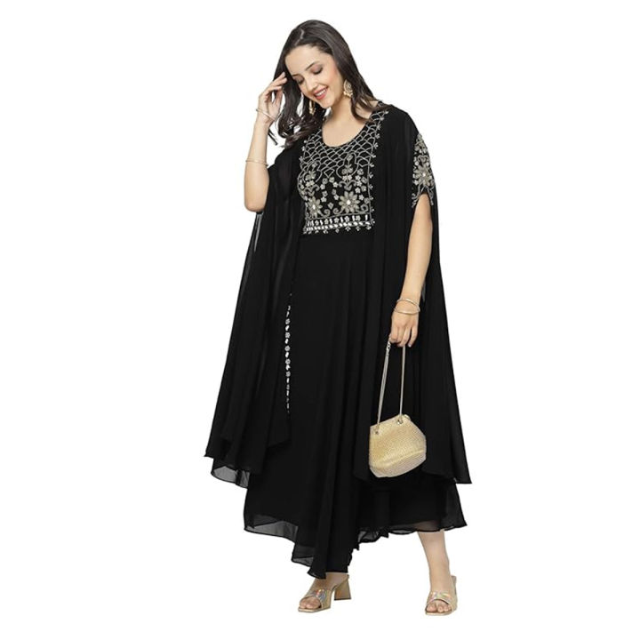 Indian%20Georgette%20Embroidery%20Shalwar%20Kameez%20For%20Women%20With%20Butterfly%20Salwar%20And%20Orna%20Free%20Size%20Comfortable%20Fit%20-%20Image%202