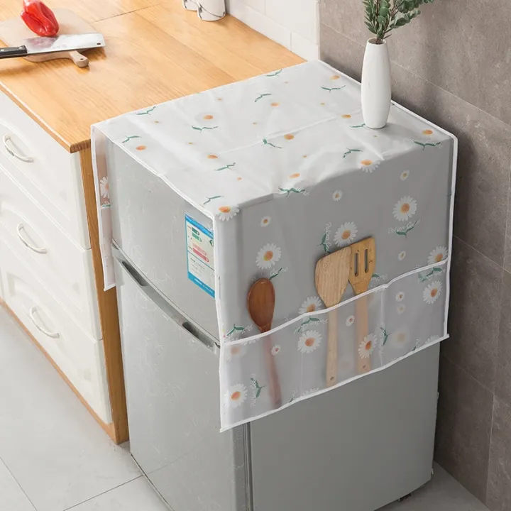 1pc%20Refrigerator%20Dust%20Proof%20Cover%20Cloth%20Stylish%20Hanging%20Bag%20Refrigerator%20Pocket%20Household%20Storage%20Organization%20Bag%20-%20Image%202