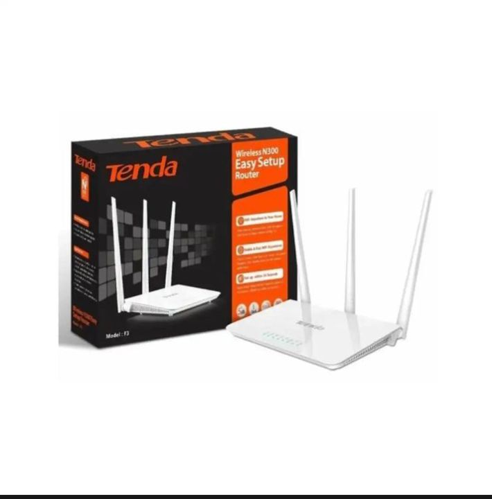 Tenda F3 Wifi Router (New box Packed Router) -Tenda F3 300Mbps 3 ...