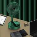 Portable Rechargeable Telescopic Folding Fan | Usb Foldable | Table Desk Fan | Telescopic Design Floor | 3 Speeds Rechargeable, Foldable, Adjustable Height Fan. 