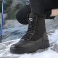 Men Boots Winter Desert Boots Outdoor Trekking Camping Boots Waterproof Non-Slip Man Warm High Boots. 