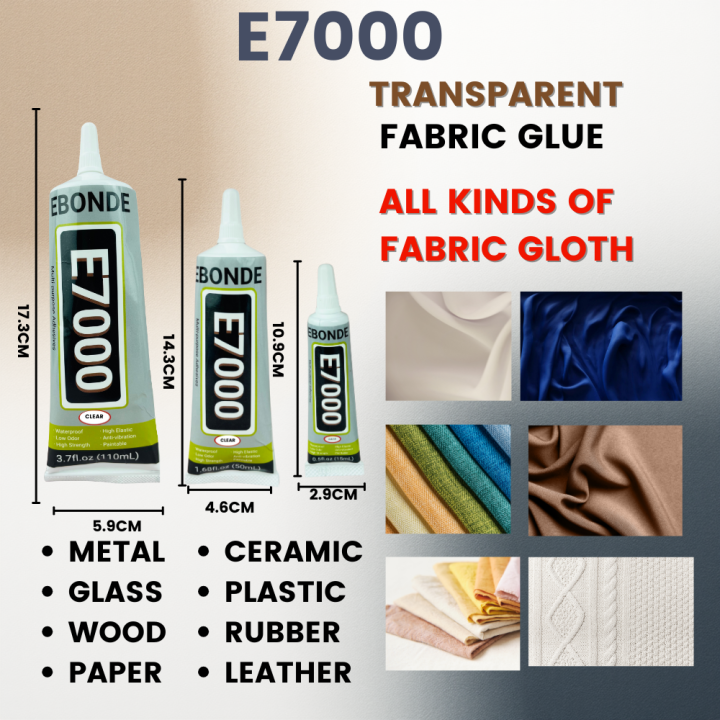 15ML 50ML 110ML E7000 Clear Contact Fabric Adhesive Universal Glass Plastic DIY Glue E-7000 With Precision Applicator