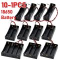 10-1pcs 1 2 3 4 Slot Plastic 18650 Battery Holder with Wire Lead Black 18650 Battery Storage Box Case for 18650 3.7V Battery. 