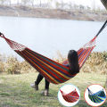 Hammock Leisure Durable Single Travel Swing Chair Hanging Bed Casual Hammocks for Patio Garden Backyard Outdoor Indoor with Bag.