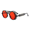 Classic Gothic Steampunk Sunglasses Luxury Brand Designer High Quality Men and Women Retro Round Pc Frame Sunglasses. 