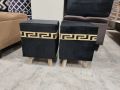 ottoman stools pair velvet stuff sofa chair stool living room bedroom stools (pack of 2). 
