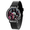 Hot Halloween Simple Skull Design Men And Women Quartz Watches Casual Black Silicone Clock  Watch. 
