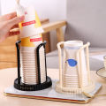 Luxury Disposable Cup Storage Holder Water Tea Cups Dispenser Rack Shelf with Longer Stick Mug Display Stand Home Organizer. 