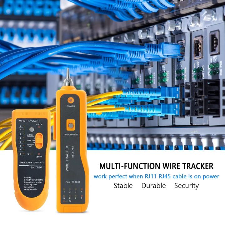LAN Network Cable Tester Cat5 Cat6 RJ45 UTP STP Line Finder Telephone Wire Tracker Tracer Diagnose Tone Distance Cable Tester