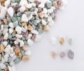 Multicolour stones for aquarium and artificial plants pot filler. 