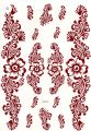 Fashion Stickers Temporary Water Proof Henna Tattoos/ Mehndi Stickers / Arabic Henna stickers/ instant mehndi stickers. 