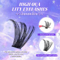 200PCS D Curl Eyelash Cluster Set with 30D40D80D and 80D Spiky Style Natural Wispy Volume Lashes. 
