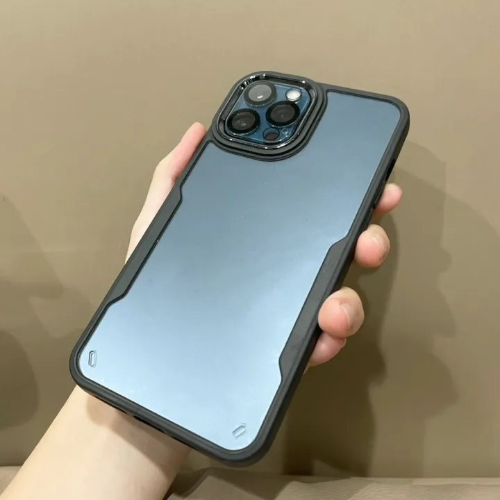 Realme C12 case, clear back, soft edge, hard pc + TPU phone case, realme C12 protective case, Thai shipping