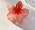 Giant size flower hair clip for girls and women . Korean style hair flower claw clip .Korean flower gradient egg large ( 8cm) big size hair clip. 