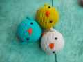 handmade crochet angry birds keychains and charms. 