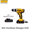 HW 20V Cordless Drill Machine |Cordless charger Drill 2X Battery. 