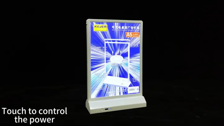 A5 Battery Operated LED Display Frame with Stand 5.8″ (0.48 ft) × 8.3 ...