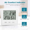 Indoor LCD Digital Temperature Humidity Meter Wall Desk Clock Children Room Hygrometer With Desk Stand By BeBosLook. 