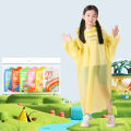 High Quality Vacuum Compression Kids Raincoat Travel Waterproof Rain Coat Thickened Card Packaging One-Piece Raincoat Children.