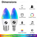 Zigbee 3.0 E14 E12 E27 B22 Smart Candle Lamps 110V 220V RGBCW Works With Echo Plus Home Assistant APP Voice Control Zigbee2MQTT. 