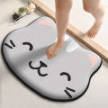 Thickened special-shaped bathroom absorbent floor mat flannel toilet mat shower room non-slip and dirt-resistant foot mat.