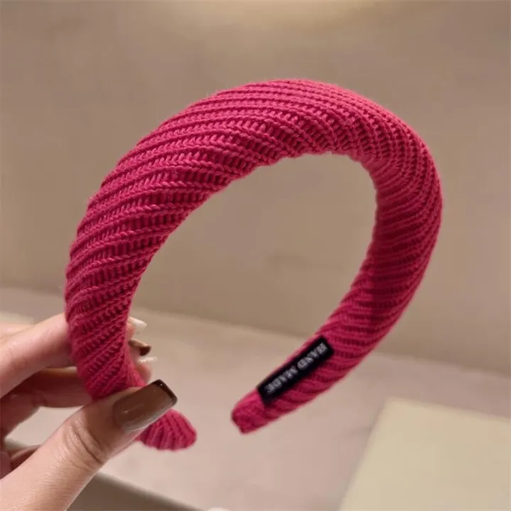 Rose%20Pink%20Sponge%20Headband%20for%20Women%20Temperament%20Knitted%20Headband%20Cute%20Girl%20Washing%20Face%20Hair%20Band%20-%20Image%206
