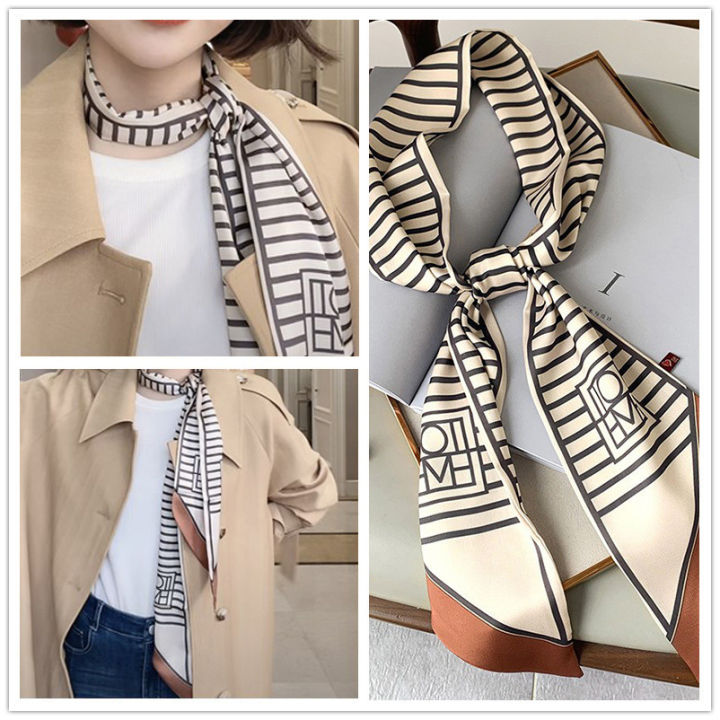 Fashion%20Blue%20Print%20Silk%20Scarf%20Women%20Soft%20Satin%20Horse%20Hairband%20Bevel%20Neckerchief%20Office%20Hijab%20Headband%20Foulard%20Bag%20Ribbons%20Gift%20-%20Image%205