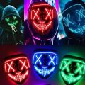 Led Purge Mask Horror Home Decor Masque Masquerade Party Cosplay Masks Fiesta Halloween Masks of Terror Glowing Led Masker Adult. 