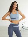 Two Piece Yoga Set Women Sportswear Suit Outfit Gym Leggings With Bra Pants Sports Bra Shorts For Fitness Clothing Workout Set. 