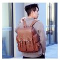 Large Capacity Casual PU Leather Backpack for Men | Student Backpack | Travel Bags for Men |. 