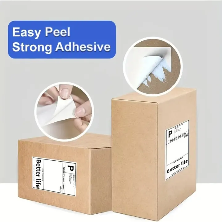 4x6%20Inch%20Direct%20Thermal%20Labels%20500%20Labels%20Per%20Stacked%20Strong%20Adhesive,%20Labels%20Resistant%20to%20Water%20&%20Grease%20For%20Shipping%20Label%20-%20Image%203