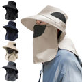 Summer Sun Hats UV Protection Outdoor Hunting Fishing Cap For Men Women Hiking Camping Visor Bucket Hat Neck Flap Fisherman Hat. 