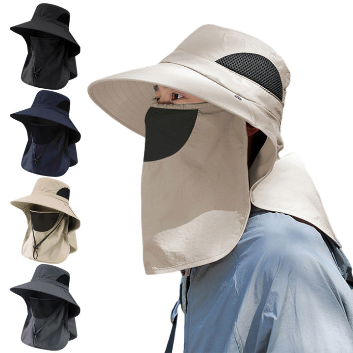 Summer%20Sun%20Hats%20UV%20Protection%20Outdoor%20Hunting%20Fishing%20Cap%20For%20Men%20Women%20Hiking%20Camping%20Visor%20Bucket%20Hat%20Neck%20Flap%20Fisherman%20Hat%20-%20Image%204