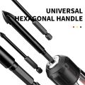 5Pcs/7PCs High-Efficiency Universal Drill Bit, Hexagonal Shank Cross Reaming Triangle Drill Bit, Glass Ceramic Woodworking Elect. 